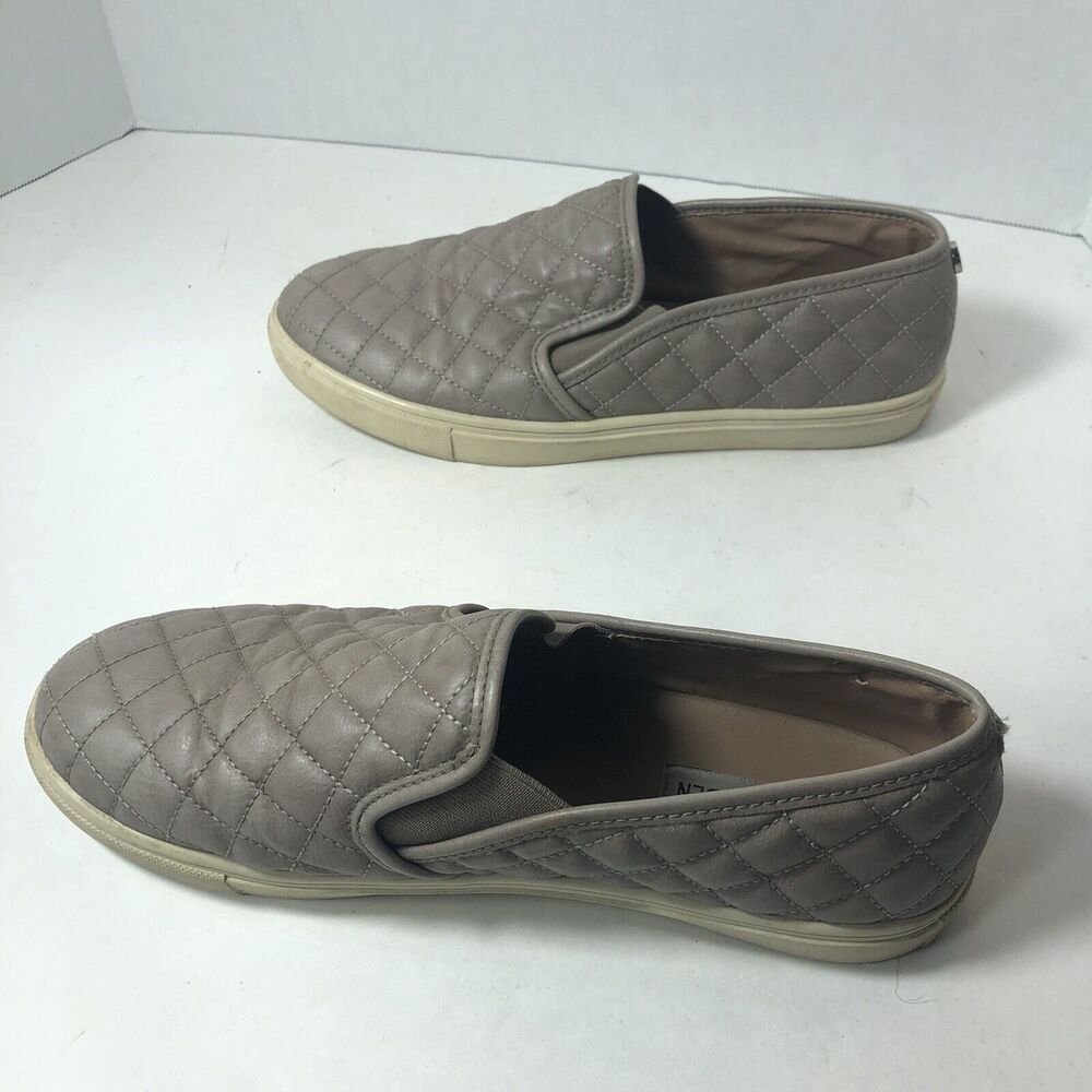 Steve Madden Shoes Womens Size 10 B Ecentrcq Brown Taupe Quilted‎ Slip On D3 - Picture 10 of 11